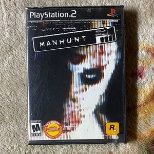 Sony PlayStation 2 Manhunt Game - Black and White Cover